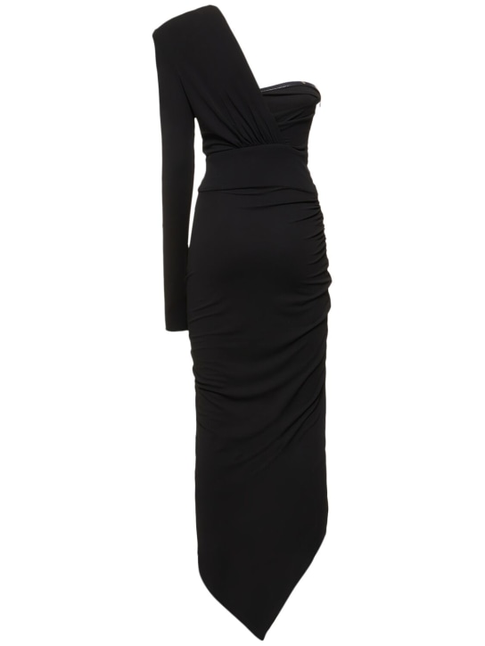 Alexandre Vauthier: One shoulder viscose jersey midi dress