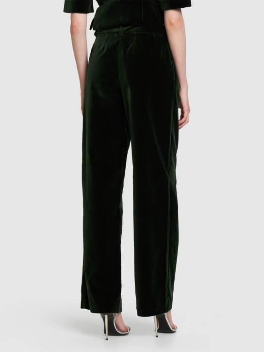 Alexandre Vauthier: Pantalones de terciopelo algodón