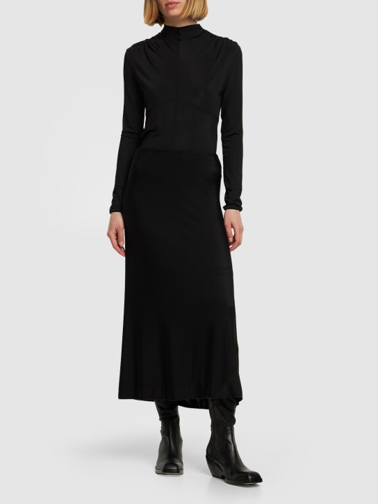 Jil Sander - Jupe midi en jersey de viscose