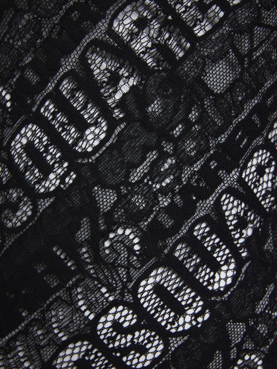 Dsquared2: Logo sheer lace long sleeve top