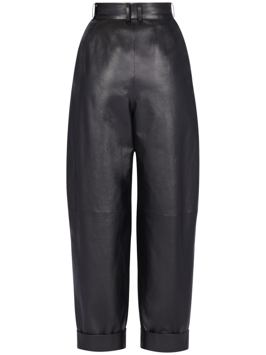 Alexandre Vauthier: Pantalones de piel con pinzas