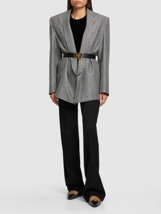 Alexandre Vauthier - Oversize houndstooth wool blend jacket