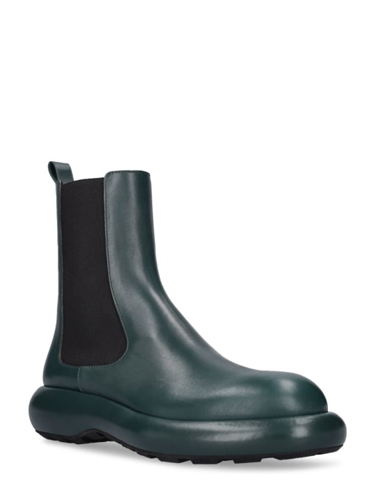 Jil Sander: Bottines en cuir 40 mm