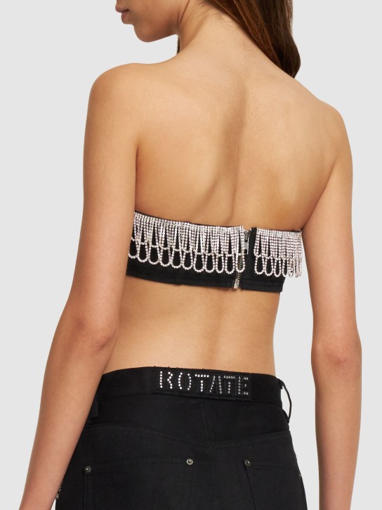 Rotate: Haut bandeau en sergé embelli