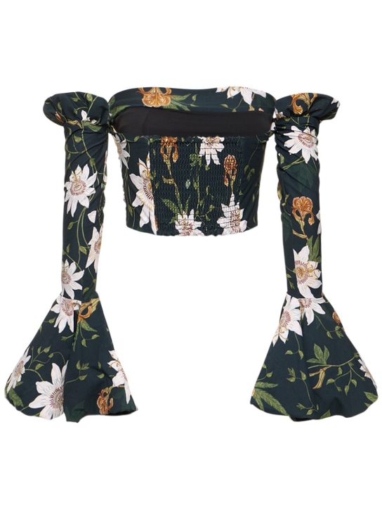 Agua By Agua Bendita: Gracia Pasiflora off-the-shoulder top