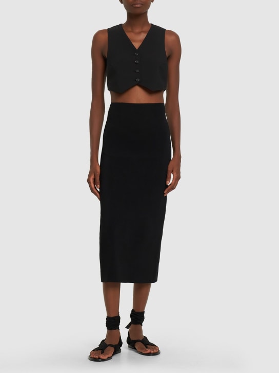 Weworewhat: Jupe midi en viscose et nylon