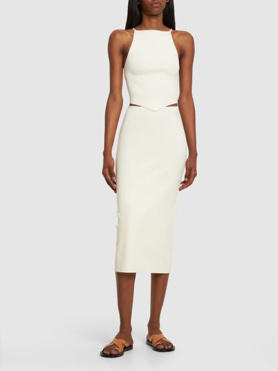 Weworewhat - Jupe midi en viscose et nylon