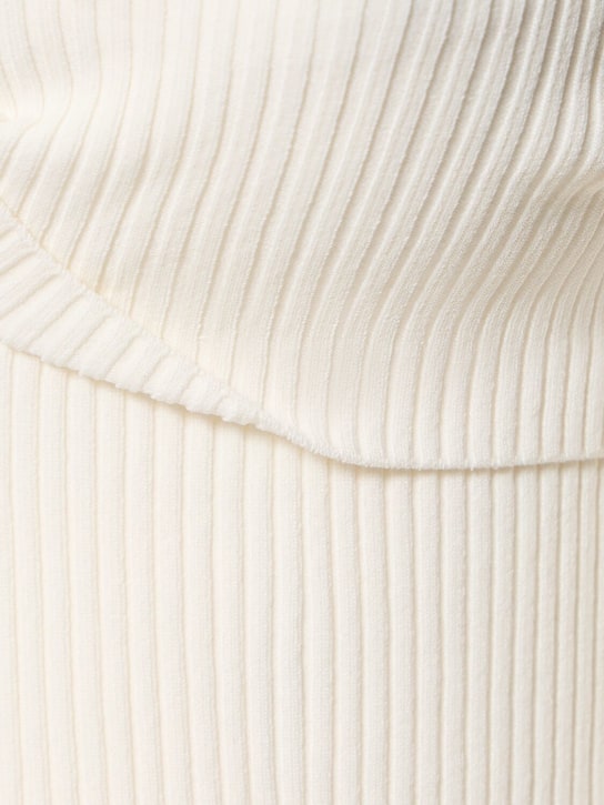 ALTUZARRA: Odin ribbed viscose off-shoulder top