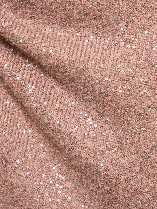 ALTUZARRA: Jupe midi en maille à sequins Milos