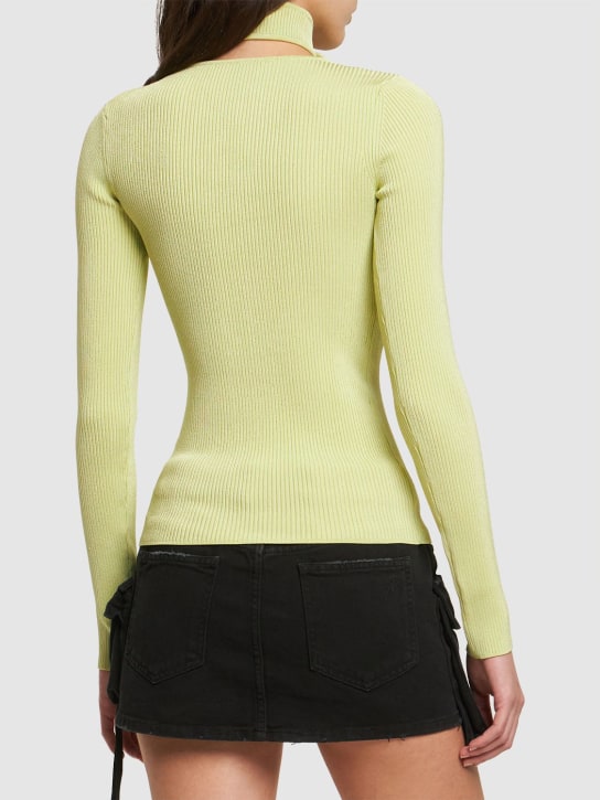 Coperni: Pull-over en maille de viscose stretch ajourée