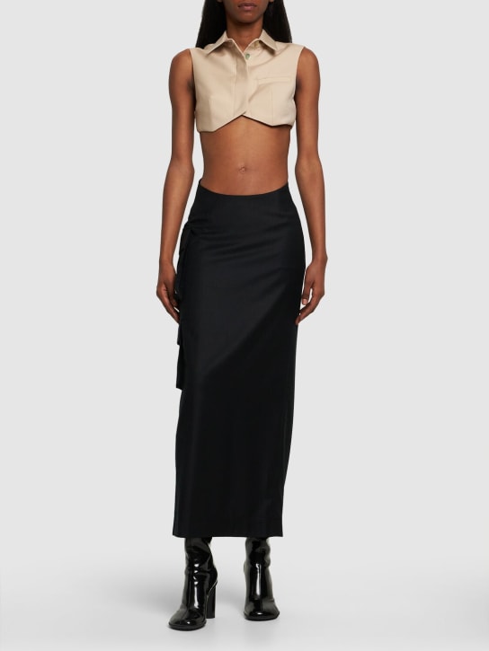 Aya Muse - Jupe midi en laine Stok