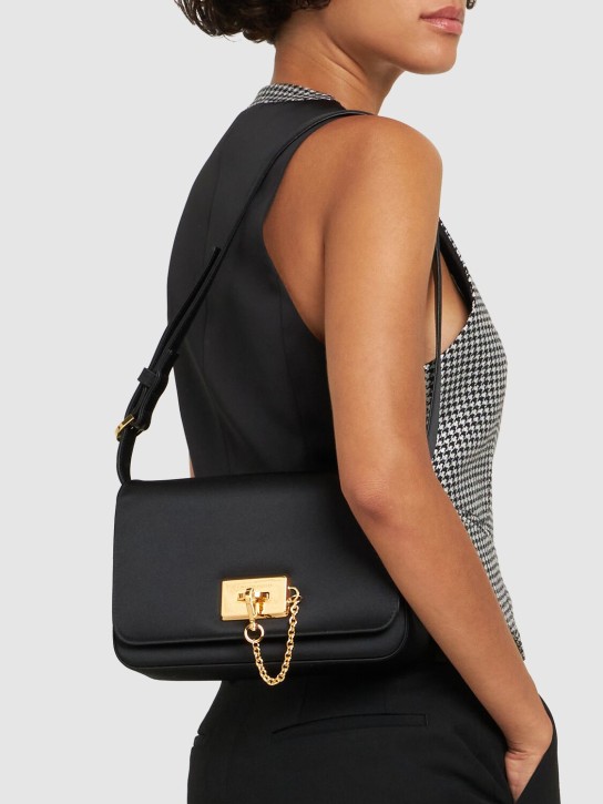 Alexandre Vauthier: Le4 satin shoulder bag