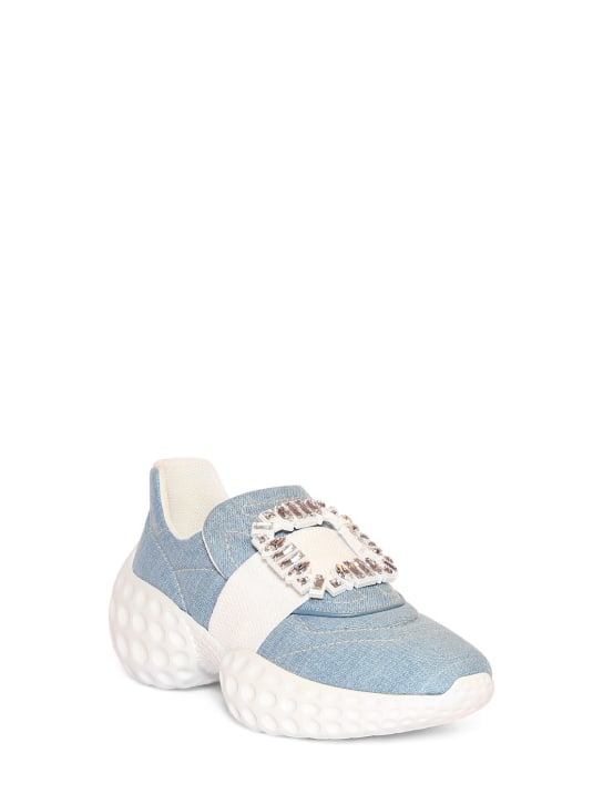 Roger Vivier: Baskets en denim Viv Run