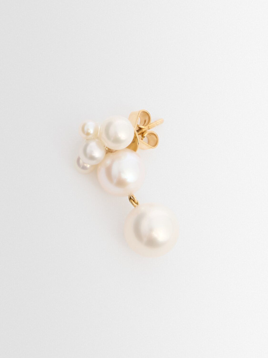 Sophie Bille Brahe: Orecchino mono Bisou Perle in oro 14kt