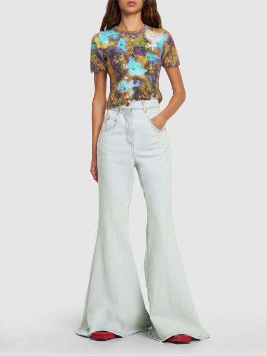 Nina Ricci - Jeans acampanados de denim de algodón