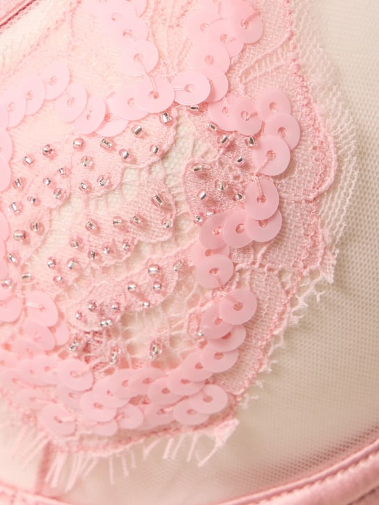 Fleur Du Mal: Reggiseno con ferretto e perline