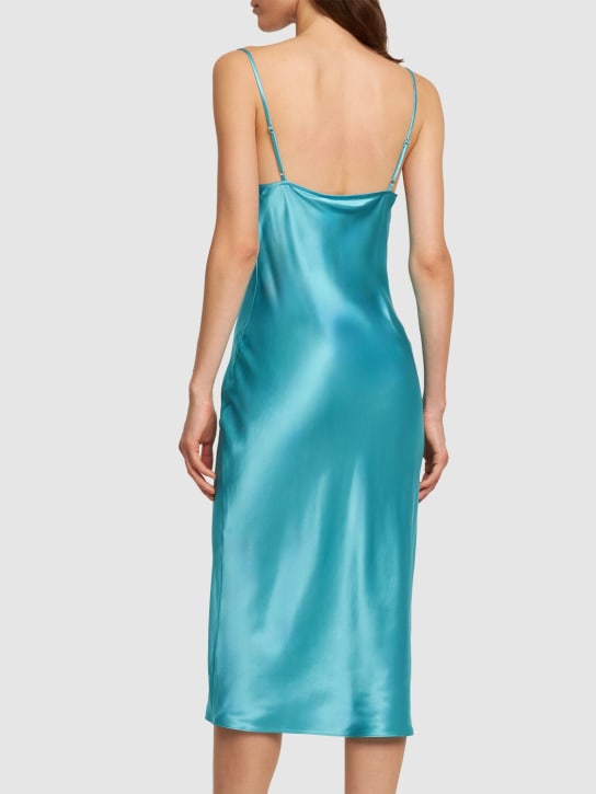 Fleur Du Mal: Vestido lencero midi de seda