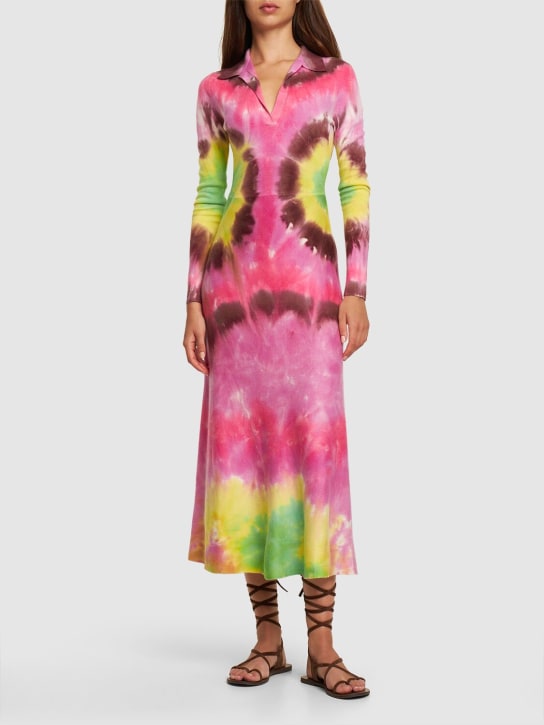 Gabriela Hearst: Jupe midi en maille de cachemire tie & dye Beryl