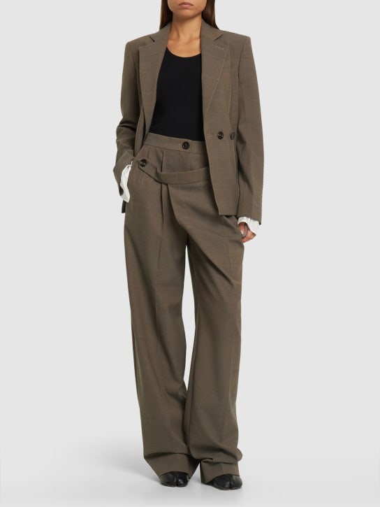 Peter Do: Pantalon ample en laine mélangée