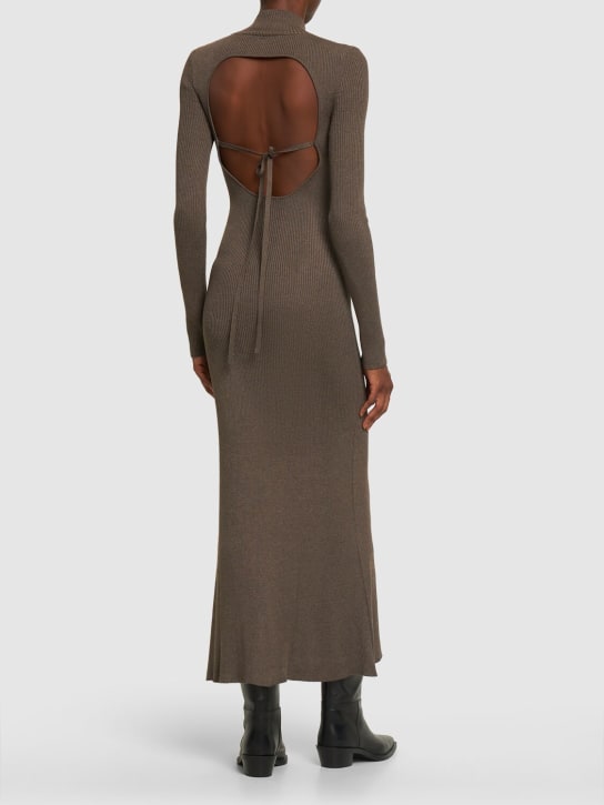 Peter Do: Langes Kleid aus Seiden- und Viskosestrick