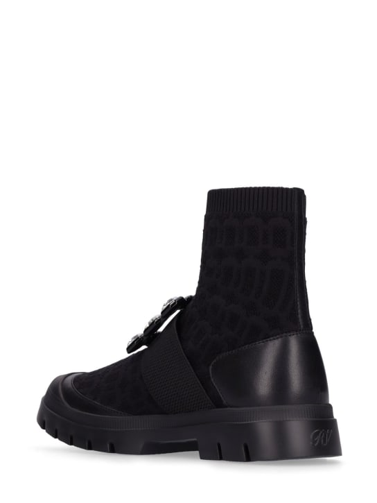 Roger Vivier: 20mm hohe Stricksocken-Stiefeletten „Walkyviv“