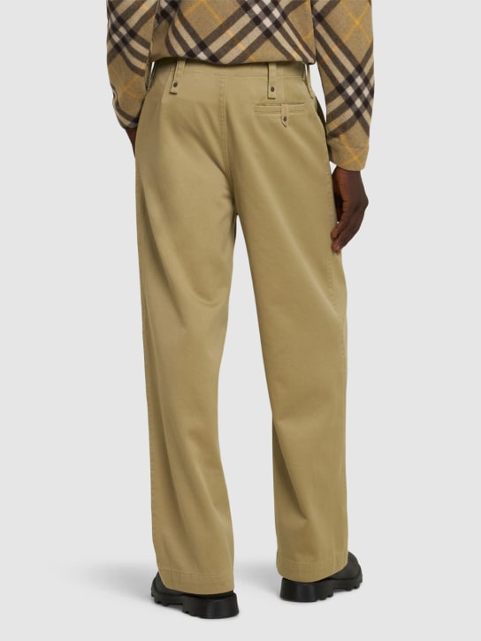 Burberry: Pantalon droit en coton