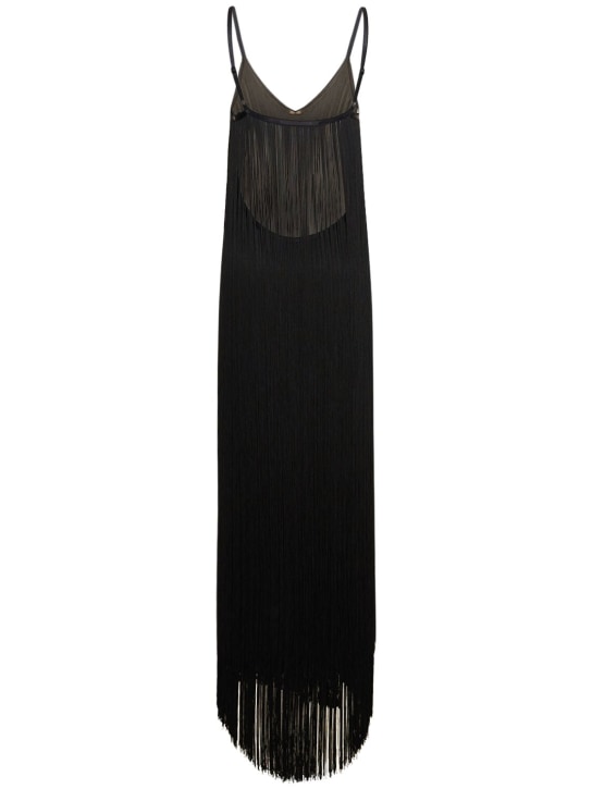 Alexander Wang: Robe longue en mesh à franges
