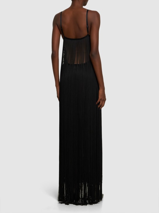 Alexander Wang: Robe longue en mesh à franges