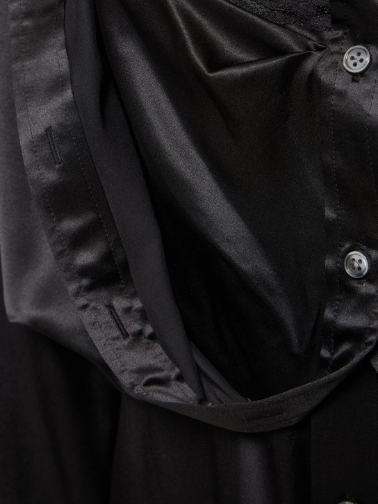 Alexander Wang: Vestido camisero de seda con top