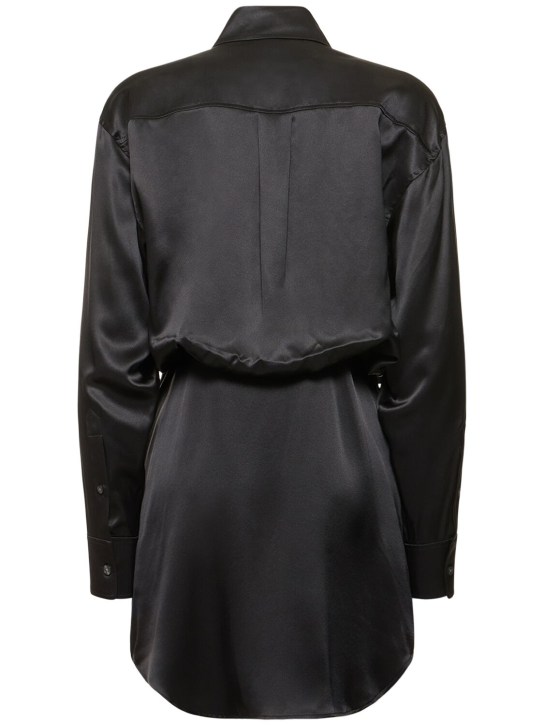 Alexander Wang: Vestido camisero de seda con top