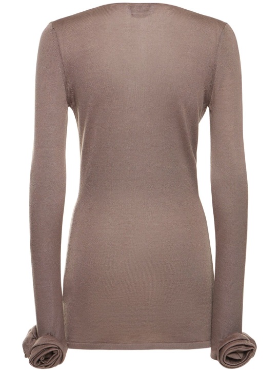 Blumarine: Vestito drappeggiato / rose