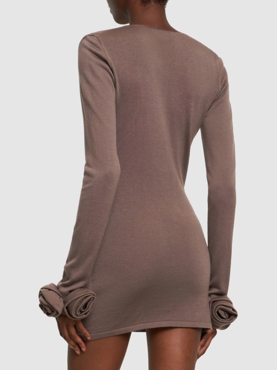 Blumarine: Vestito drappeggiato / rose