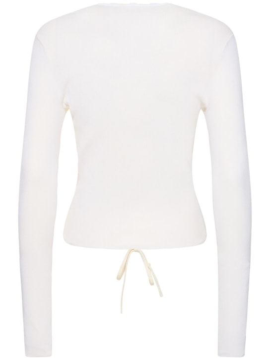 Dion Lee: Strickjacke aus Baumwollkrepp