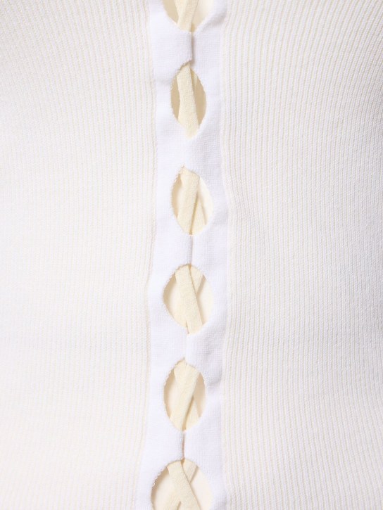 Dion Lee: Strickjacke aus Baumwollkrepp