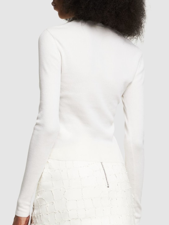 Dion Lee: Strickjacke aus Baumwollkrepp