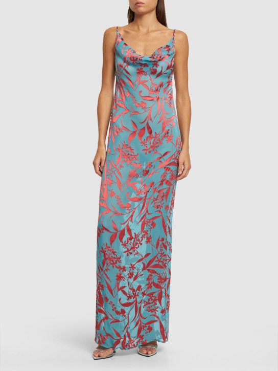 Magda Butrym - Printed chiffon plunge neck long dress