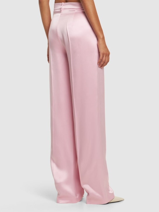 Magda Butrym: Silk satin mid rise straight pants