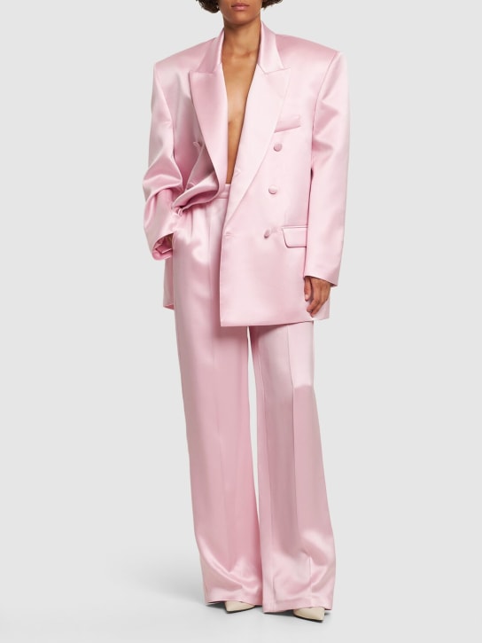 Magda Butrym - Silk satin mid rise straight pants
