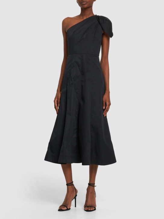 Roland Mouret - Asymmetrisches Midikleid aus Baumwollpopeline