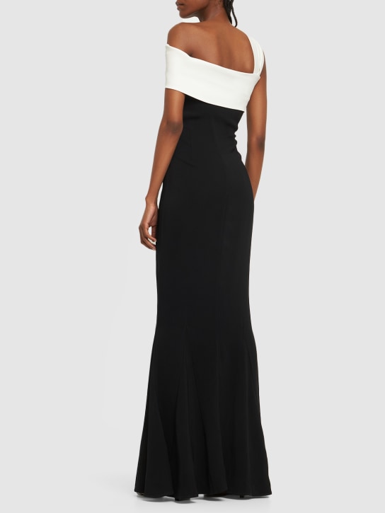 Roland Mouret: Vestito maxi asimmetrico in cady stretch