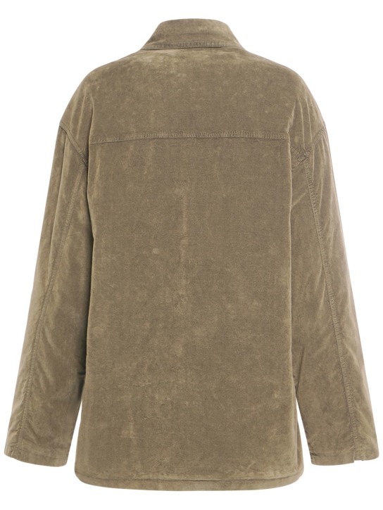Blumarine: Oversized Samtjacke mit Taschen
