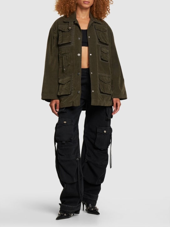 Blumarine - Oversized Samtjacke mit Taschen