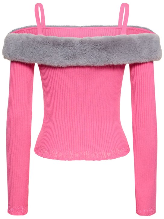 Blumarine - Schulterfreies Oberteil aus Strick