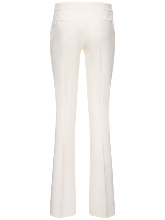 Blumarine: Wool crepe low waisted straight pants