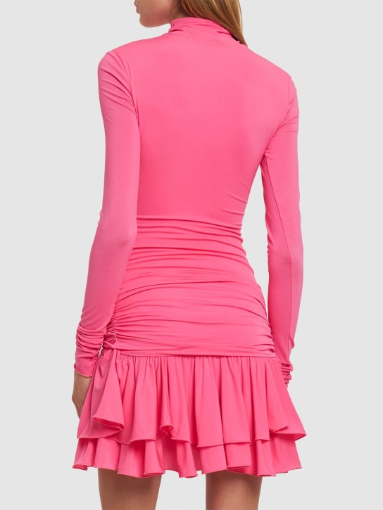 Blumarine: Minikleid aus Jersey mit Rollkragen