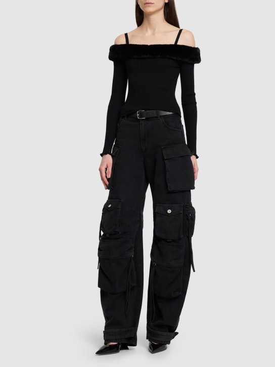 Blumarine - Schulterfreies Oberteil aus Strick