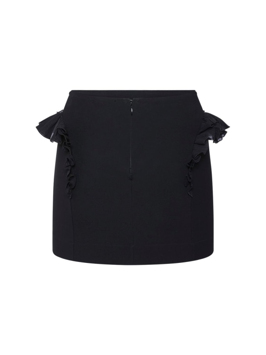 Nensi Dojaka: Ruched viscose jersey mini skirt
