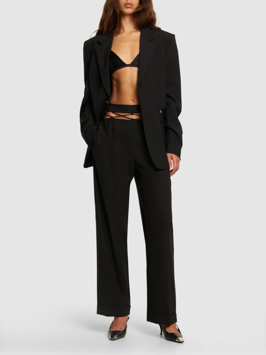Nensi Dojaka: Serge net straight pants