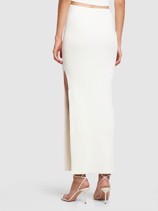 Christopher Esber: Slash cut out knit high waist long skirt