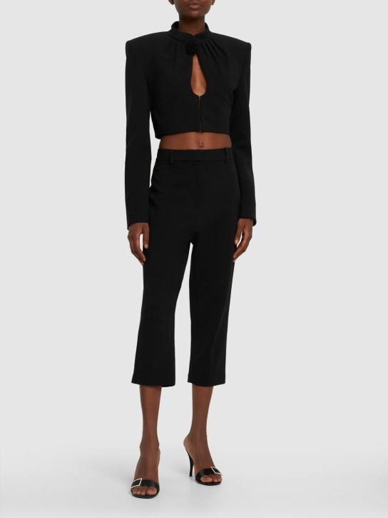 Magda Butrym: Keyhole wool crepe crop jacket